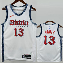 24-25 Wizards POOLE #13 White City Edition Top Quality Hot Pressing NBA Jersey