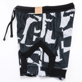 C2502 Jordan Black white Casual Short Pants #破冰斑白
