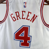 23-24 ROCKETS GREEN #4 White City Edition Home Top Quality Hot Pressing NBA Jersey