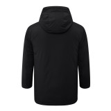24-25 Palmeiras Black Hooded Windbreaker Fabric Cotton Coat #G236
