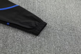 25-26 Marseille Black Hoodie Jacket Tracksuit