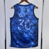 22-23 WARRIORS CURRY #30 Blue Glory Edition Top Quality Hot Pressing NBA Jersey (V领) 荣耀版