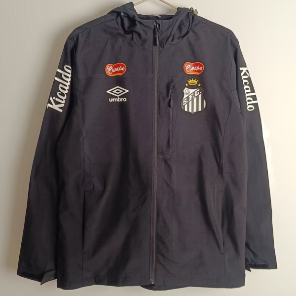 24-25 Santos FC Black Windbreaker