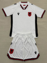 25-26 Albania Away Kids Soccer Jersey