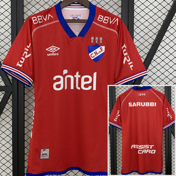 25-26 Club Nacional Red Fans Soccer Jersey