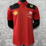2023 F1 Ferrari #55 Polo Red Racing Suit(有领55号)