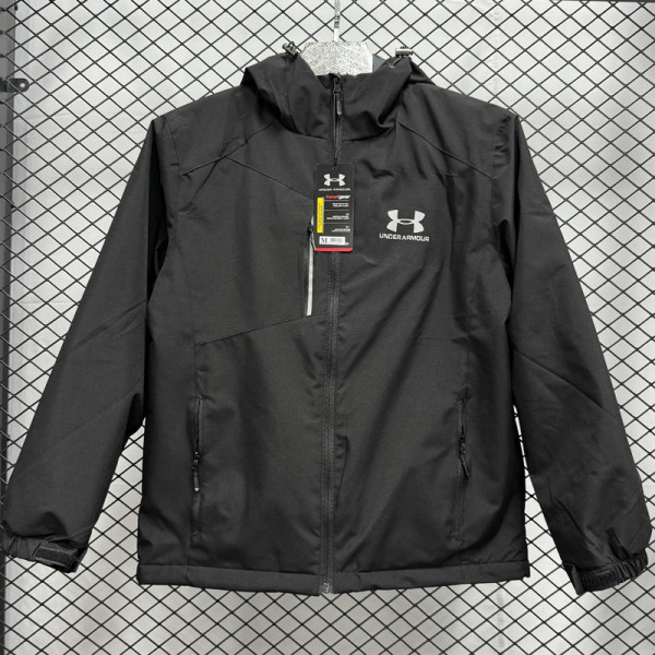 2024 UA Velvet Thickened warm Black Outdoor Jackets #F4加绒冲锋衣