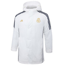 24-25 RMA White Hooded Windbreaker Fabric Cotton Coat #G208(金标)
