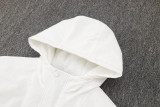 24-25 Man City White Hooded Windbreaker Fabric Cotton Coat #G241(蓝彪标)