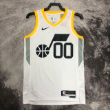 22-23 JAZZ CLARKSON #00 White Top Quality Hot Pressing NBA Jersey