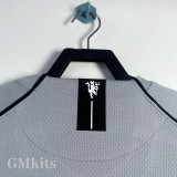 2007-2008 Man Utd Grey Goalkeeper Retro Soccer Jersey
