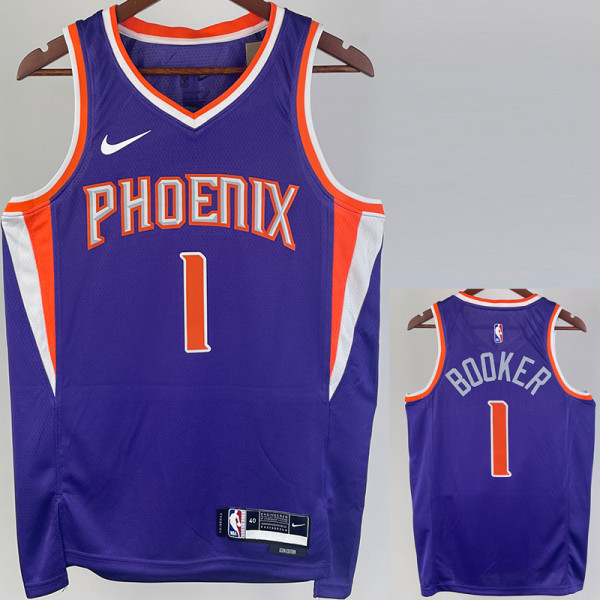 22-23 SUNS BOOKER #1 Purple Top Quality Hot Pressing NBA Jersey
