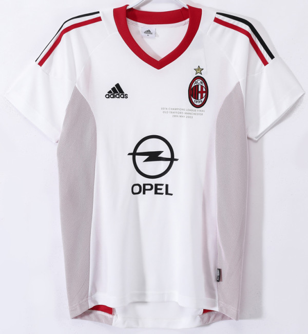 2002-2003 ACM Away Retro Soccer Jersey (带决赛字)