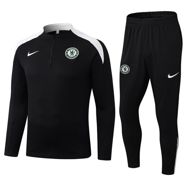 25-26 CHE Black Half Pull Tracksuit (半拉链)
