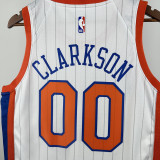 24-25 KNICKS CLARKSON #00 White City Edition Top Quality Hot Pressing NBA Jersey