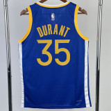 22-23 WARRIORS DURANT #35 Blue Top Quality Hot Pressing NBA Jersey (V领)