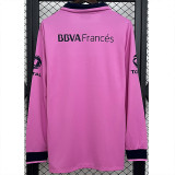 2013-2014 Boca Juniors Pink Long Sleeve Retro Soccer Jersey (长袖)