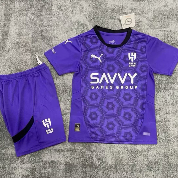 24-25 Al-Hilal Third Kids Soccer Jersey