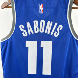 23-24 Kings SABONIS #11 Blue City Edition Top Quality Hot Pressing NBA Jersey