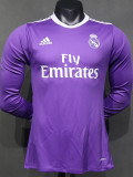 2016-2017 RMA Away Player Version 长袖球员 Long Sleeve Retro Soccer Jersey