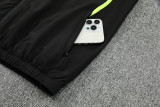 25-26 Marseille Black Hoodie Jacket Tracksuit