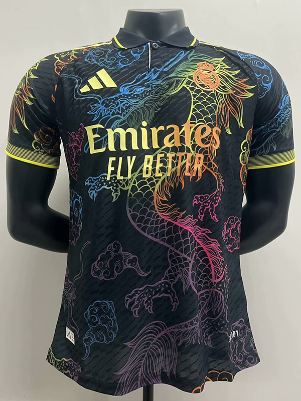 25-26 RMA Black Special Edition Player Version Training Shirts (翻领龙)