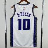 22-23 Kings DEROZAN #10 White Top Quality Hot Pressing NBA Jersey