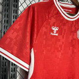 24-25 Denmark Home Fans Soccer Jersey 胶标