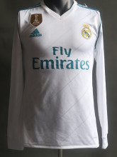 2017-2018 RMA Home Player Version 长袖球员 Long Sleeve Retro Soccer Jersey