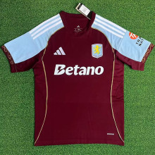 25-26 Aston Villa Home Fans Soccer Jersey