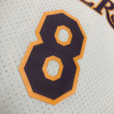 2003-04 LAKERS BRYANT #8 White Retro Top Quality Hot Pressing NBA Jersey(V领)