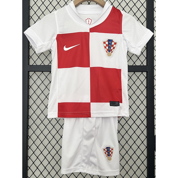 24-25 Croatia Home Kids Soccer Jersey