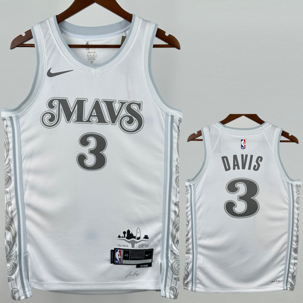 24-25 Dallas Mavericks DAVIS #3 White City Edition Top Quality Hot Pressing NBA Jersey