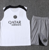 26-27 PSG White Tank top and shorts suit #D26027