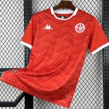 26-27 Tunisia Home Fans Soccer Jersey (Right-Arm Patch)
