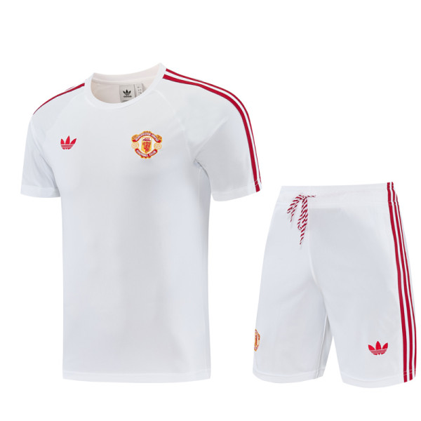 26-27 Man Utd White Training Short Suit