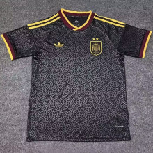 26-27 Spain Black Fans Soccer Jersey (带2星)