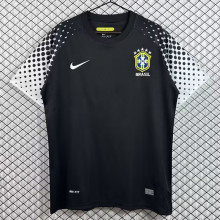 2010 Brazil Black GoalKeeper Retro Soccer Jersey