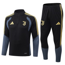 26-27 JUV Black Half Pull Tracksuit (半拉链)