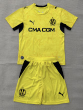26-27 Marseille Yellow Goalkeeper Kids Soccer Jersey