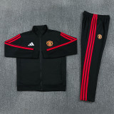 26-27 Man Utd Black Jacket Tracksuit #01
