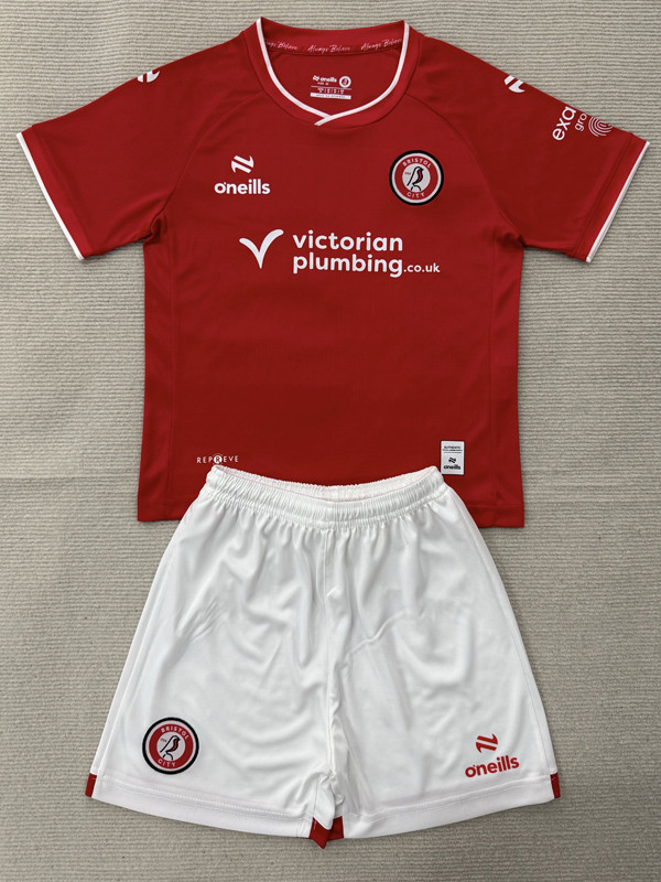 26-27 Bristol City Home Kids Soccer Jersey
