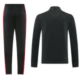 26-27 Man Utd Black Jacket Tracksuit #01