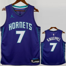 22-23 HORNETS KNUEPPE #7 Blue Top Quality Hot Pressing NBA Jersey (Trapeze Edition) 飞人版