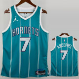 Hornets KNUEPPEL #7 Blue Away Top Quality Hot Pressing NBA Jersey (Trapeze Edition) 飞人版