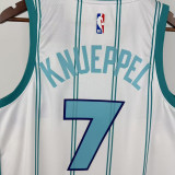Hornets KNUEPPEL #7 White Home Top Quality Hot Pressing NBA Jersey (Trapeze Edition) 飞人版