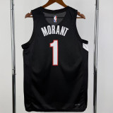 25-26 Trail Blazers MORANT #1 Black Top Quality Hot Pressing NBA Jersey (V领)