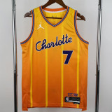 25-26 Hornets KNUEPPEL #7 Orange City Edition Top Quality Hot Pressing NBA Jersey(V领)