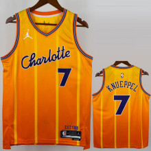 25-26 Hornets KNUEPPEL #7 Orange City Edition Top Quality Hot Pressing NBA Jersey(V领)