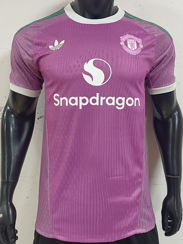 26-27 Man Utd Pink Goalkeeper Player Version Soccer Jersey